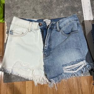 Denim shorts